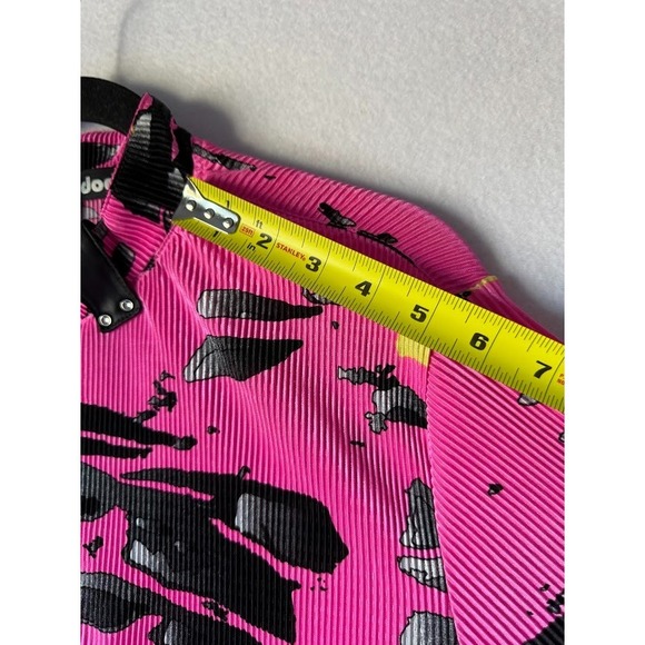 Jamie Sadock Golf Shirt Women XL Multicolor Abstract Short Sleeve Top Zip Neck - Picture 8 of 13